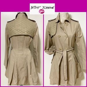 Betsey Johnson Tan Trench Coat